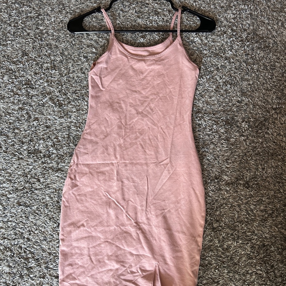 Pink Sleeveless Bodycon Dress
